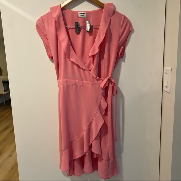 ARITZIA SUNDAY BEST Savoy Dress in Gemini Pink - Picture 3 of 9